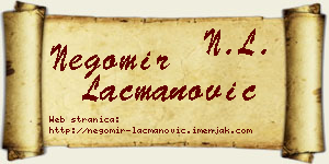 Negomir Lacmanović vizit kartica